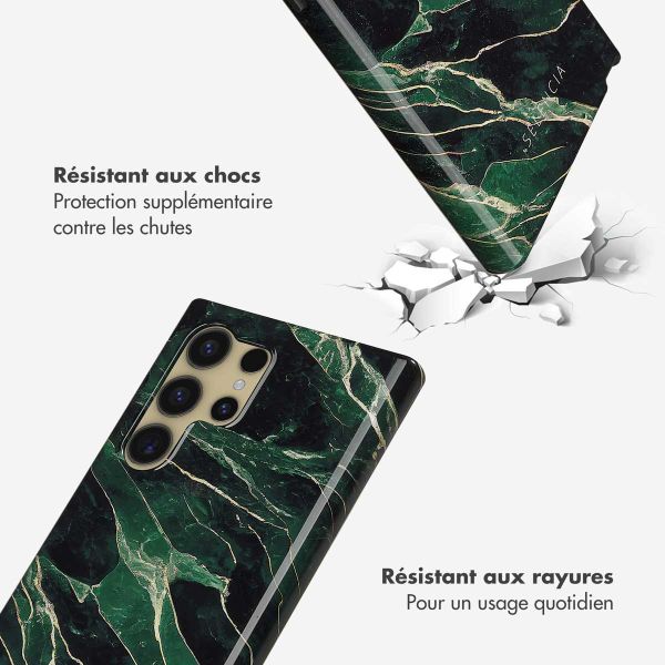 Selencia Coque arrière Vivid Samsung Galaxy S24 Ultra - Chic Marble Quartz
