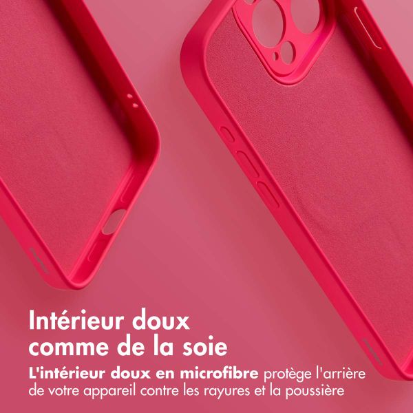 imoshion Coque Couleur avec MagSafe Apple iPhone 15 Pro Max - Neon Pink