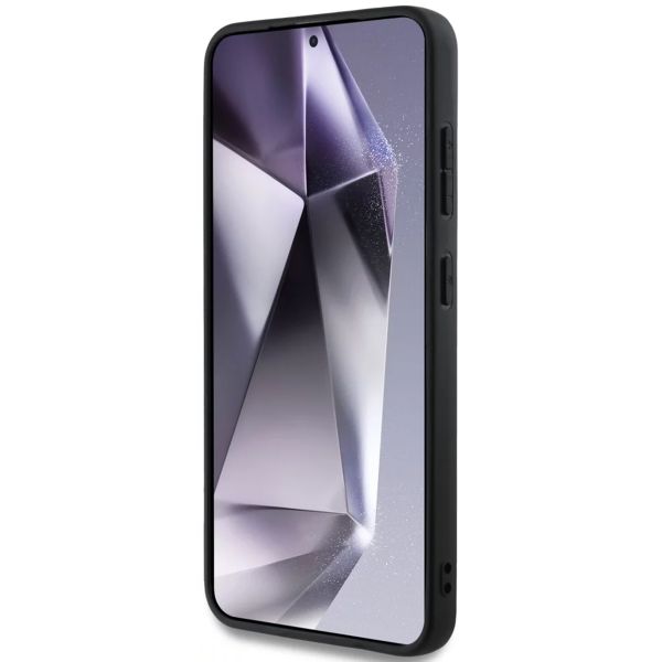 Guess Coque 4G Metal Logo Glitter Samsung Galaxy S25 - Rose