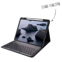 Accezz Étui de tablette portefeuille Bluetooth Clavier AZERTY iPad Pro 13 (2024) M4 - Noir