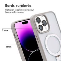 Accezz Coque Ring Stand avec MagSafe Apple iPhone 14 Pro Max - Gris