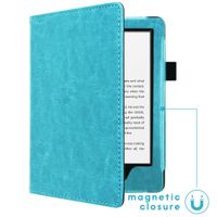 imoshion Étui de liseuse en cuir végan Amazon Kindle 10 - Bleu