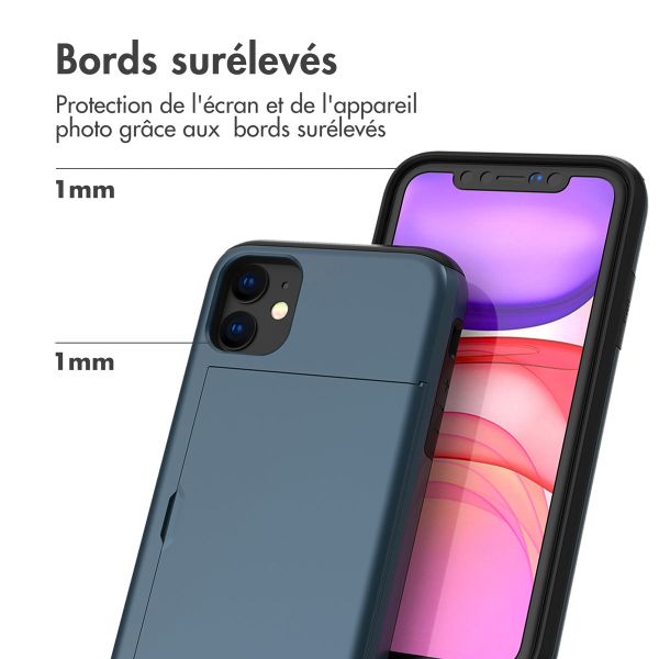 imoshion Coque arrière avec porte-cartes iPhone 11 - Bleu foncé