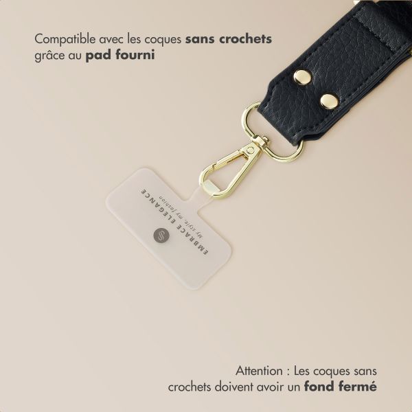 Selencia Cordon de téléphone avec petit sac - Midnight Black