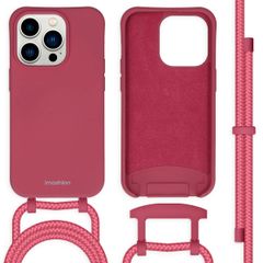 imoshion Coque de couleur avec cordon amovible Apple iPhone 14 Pro - Red Raspberry
