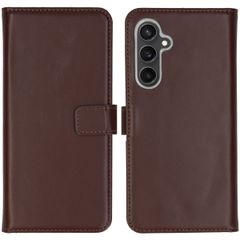 Selencia Étui portefeuille en cuir véritable Samsung Galaxy S23 FE - Marron