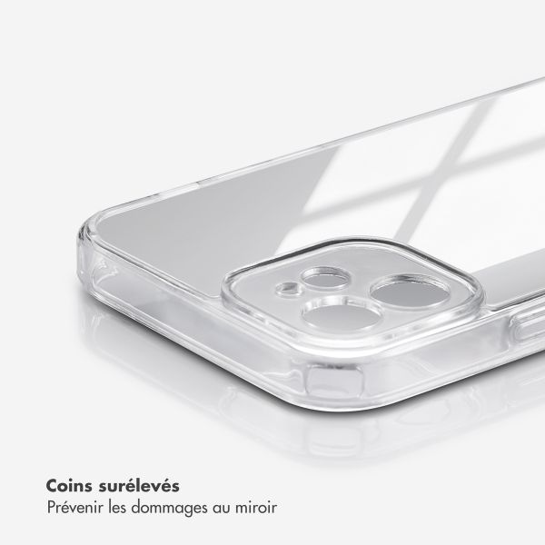 Selencia Coque Mirror iPhone 12 (Pro) - Coque avec miroir - Argent