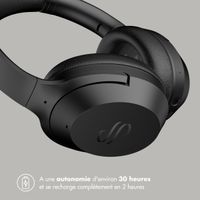 Selencia Casque sans fil Urban Play - Réduction active du bruit (ANC) - Avec étui de rangement - Midnight Black
