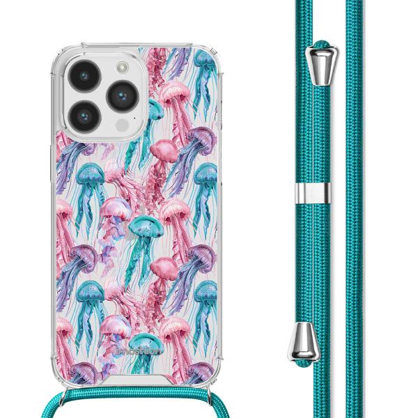 imoshion Coque Design avec cordon iPhone 14 Pro Max - Jellyfish Watercolor