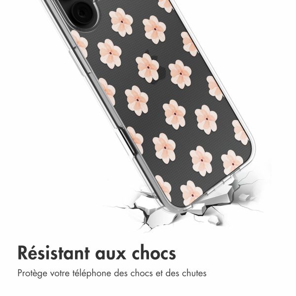 imoshion Coque Design Apple iPhone 16 - Floral Peach