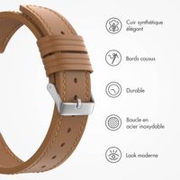imoshion Bracelet en cuir moderne pour Samsung Galaxy Watch 7 (40/44 mm) - Marron