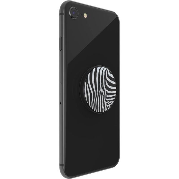 PopSockets Luxe PopGrip - Embossed Metal Zebra