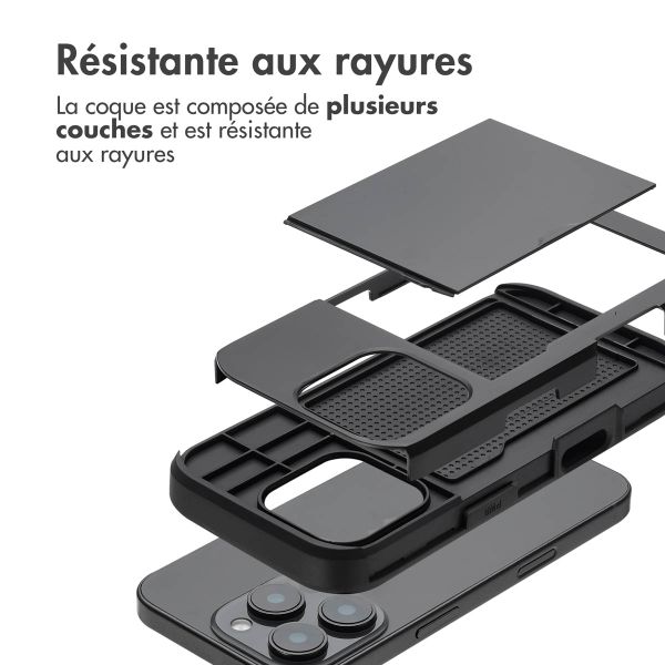imoshion Coque arrière avec porte-cartes Apple iPhone 16 Pro - Noir
