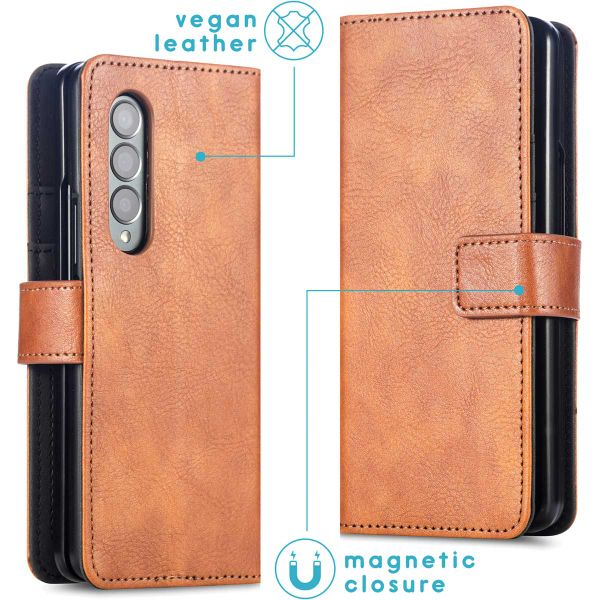 imoshion Étui de télephone portefeuille Samsung Galaxy Z Fold3 - Zwart - Marron