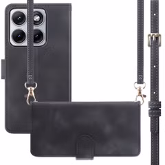imoshion Etui de télephone portefeuille avec cordon Motorola Edge 70 Fusion - Noir