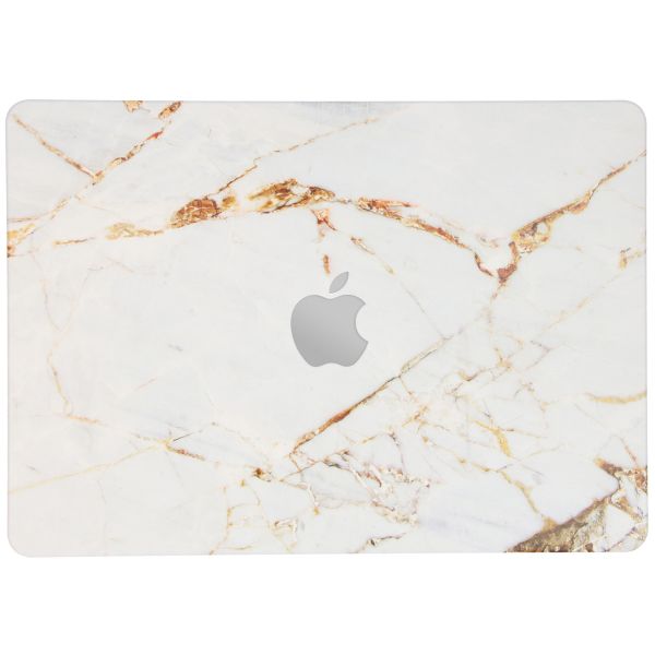 imoshion Coque Laptop MacBook Air 13 pouces (2022) / Air 13 pouces (2024) M3 chip - A2681 / A3113 - White Marble