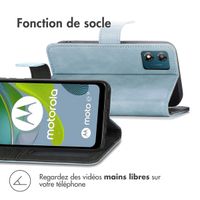 imoshion Étui de téléphone portefeuille Luxe Motorola Moto E13 - Bleu clair