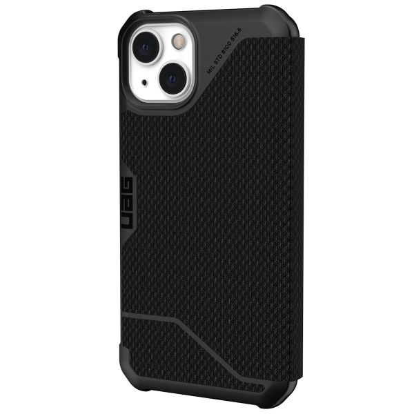 UAG Etui de téléphone portefeuille Metropolis iPhone 13 - Kevlar Black