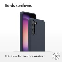 Accezz Coque Liquid Silicone Samsung Galaxy S23 - Bleu foncé