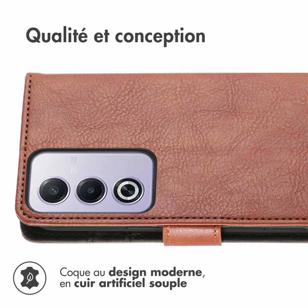 imoshion Étui de téléphone portefeuille Luxe Oppo A80 5G - Brun