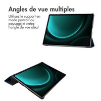 imoshion Coque tablette Trifold Samsung Galaxy Tab S10 Plus / Tab S9 FE Plus / Tab S9 Plus - Bleu foncé