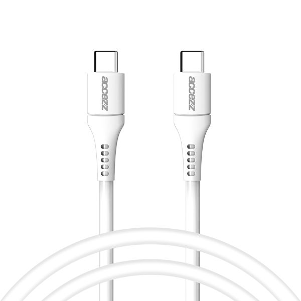 Accezz Câble USB-C vers USB-C - 1 mètre - Blanc