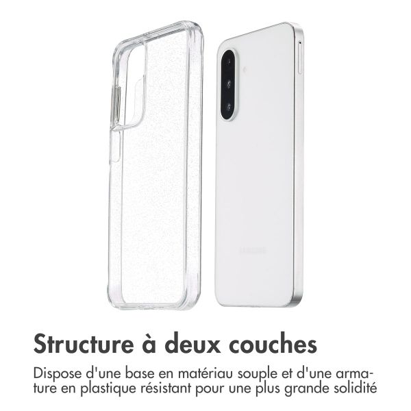 imoshion Coque arrière transparente Pailletée Samsung Galaxy A36 / A56 - Argent