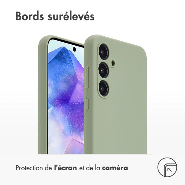 Accezz Coque Liquid Silicone Samsung Galaxy A55 - Cooper Green