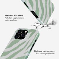 Selencia Coque arrière Vivid avec MagSafe Apple iPhone 16 Pro - Colorful Zebra Sage Green