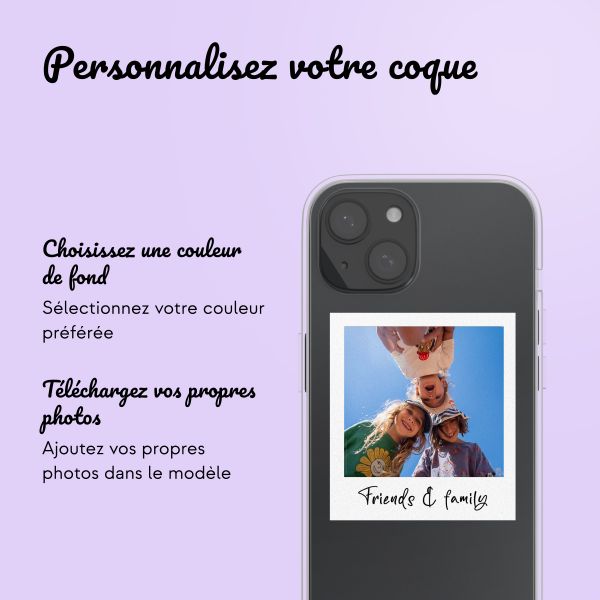 Coque avec votre propre photo et/ou texte Apple iPhone 15 - Polaroid