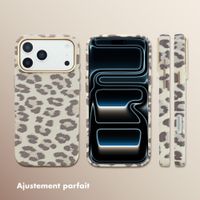 Selencia Coque Sabi imprimé panthère avec MagSafe Apple iPhone 17 Pro Max - Soft Ivory