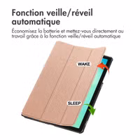 imoshion Coque tablette Trifold Samsung Galaxy Tab A11 Plus - Rose Gold