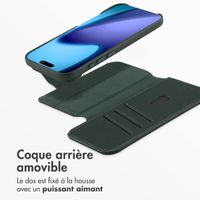 Accezz Étui de télephone portefeuille en cuir 2-en-1 avec MagSafe Apple iPhone Air - Cedar Green
