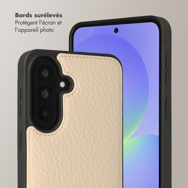 Selencia Coque de télephone Nova avec cordon et porte-cartes Samsung Galaxy A37 (5G) - Beige
