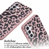 imoshion Coque design en silicone avec cordon Samsung Galaxy A56 - Animal Pink