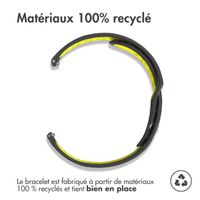 imoshion Bracelet sportif en silicone - Connexion universelle de 20 mm - Noir / Néon Jaune