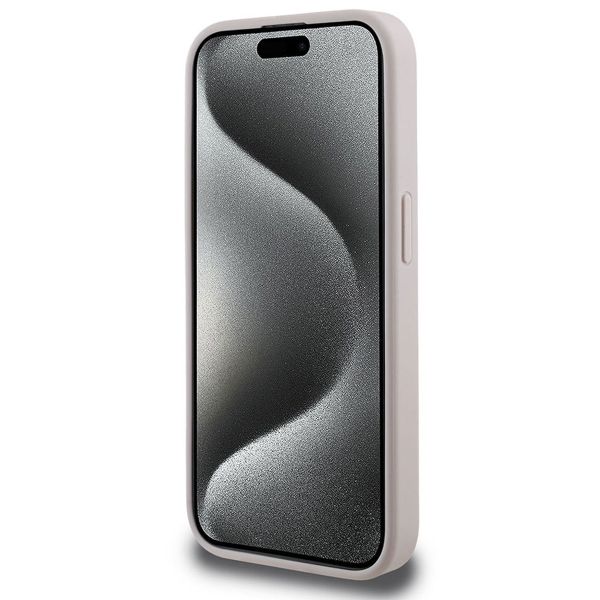 Guess Coque 4G Metal Logo MagSafe Apple iPhone 15 Pro - Rose