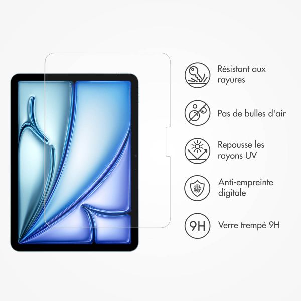 Accezz Protection d'écran en verre trempé avec applicateur iPad Air 11 pouces (2024) M2