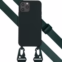 Selencia Coque silicone avec cordon amovible Apple iPhone 12 (Pro) - Vert foncé