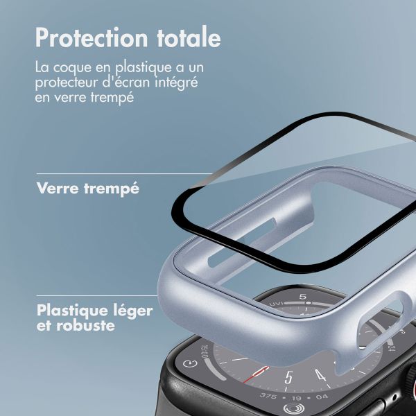 imoshion Coque rigide à couverture complète Apple Watch 7 / 8 / 9 - 45 mm - Argent