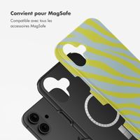 Selencia Coque arrière Vivid avec MagSafe Apple iPhone 16 - Zebra Winter Sky Titanium Yellow