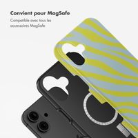 Selencia Coque arrière Vivid Tough avec MagSafe iPhone 16 - Zebra Winter Sky Titanium Yellow