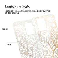 imoshion Coque Design Motorola Moto G54 - Golden Leaves Transparent