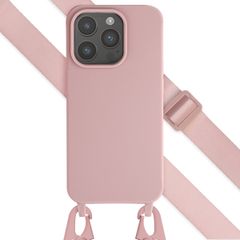 Selencia Coque silicone avec cordon amovible Apple iPhone 15 Pro - Sand Pink