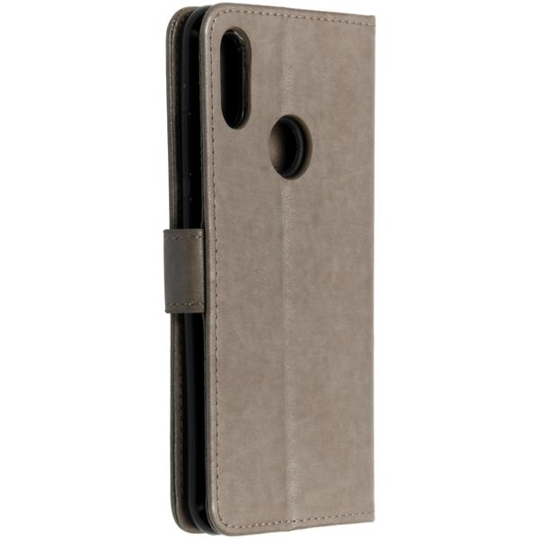 Etui de téléphone Fleurs de Trèfle Huawei Y6 (2019) - Gris