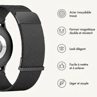 imoshion Bracelet magnétique milanais  - Connexion universelle 22 mm - Noir