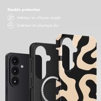 Selencia Coque arrière Vivid avec MagSafe Samsung Galaxy S26 Plus - Art Wave Black