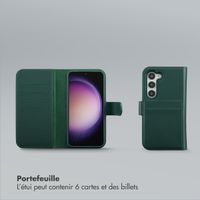Selencia Étui portefeuille amovible Olyn avec MagSafe Samsung Galaxy S23 - Vert