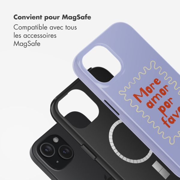 Selencia Coque arrière Vivid avec MagSafe Apple iPhone 15 - More Amor