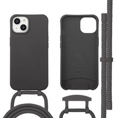 imoshion Coque arrière Color avec cordon amovible et MagSafe Apple iPhone 14 - Black Coffee